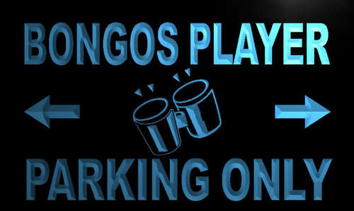 Bongos Player Parking Only Neon Light Sign